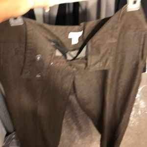 Brown wise leg crop pants